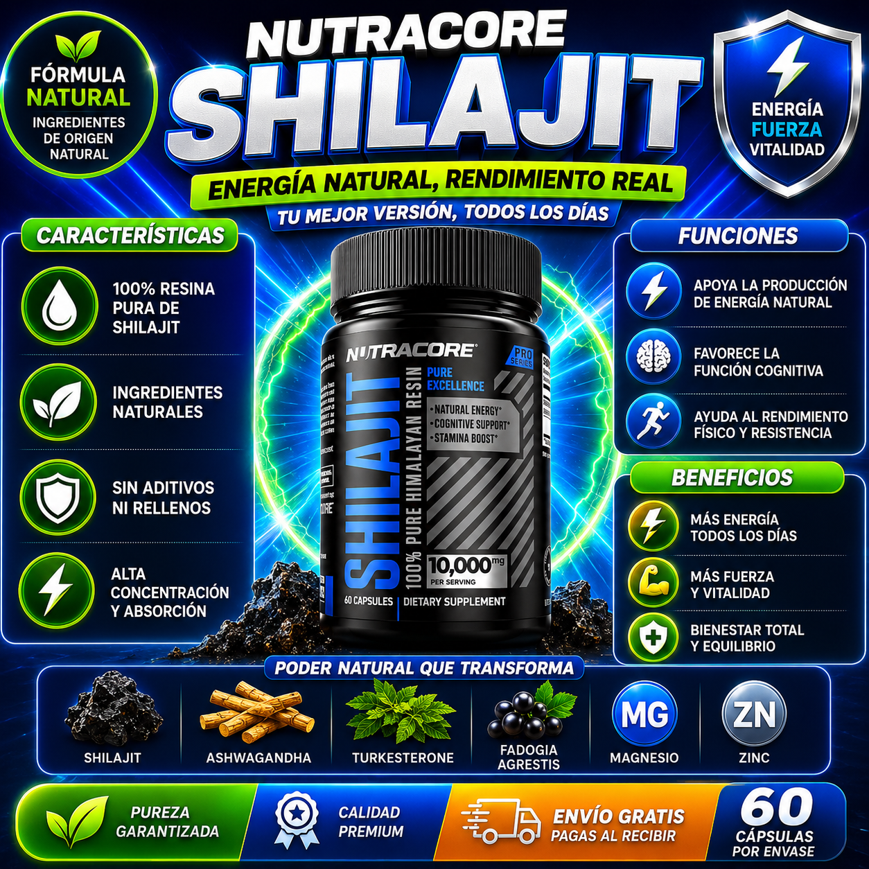 Nutracore Shilajit X 60 CAp