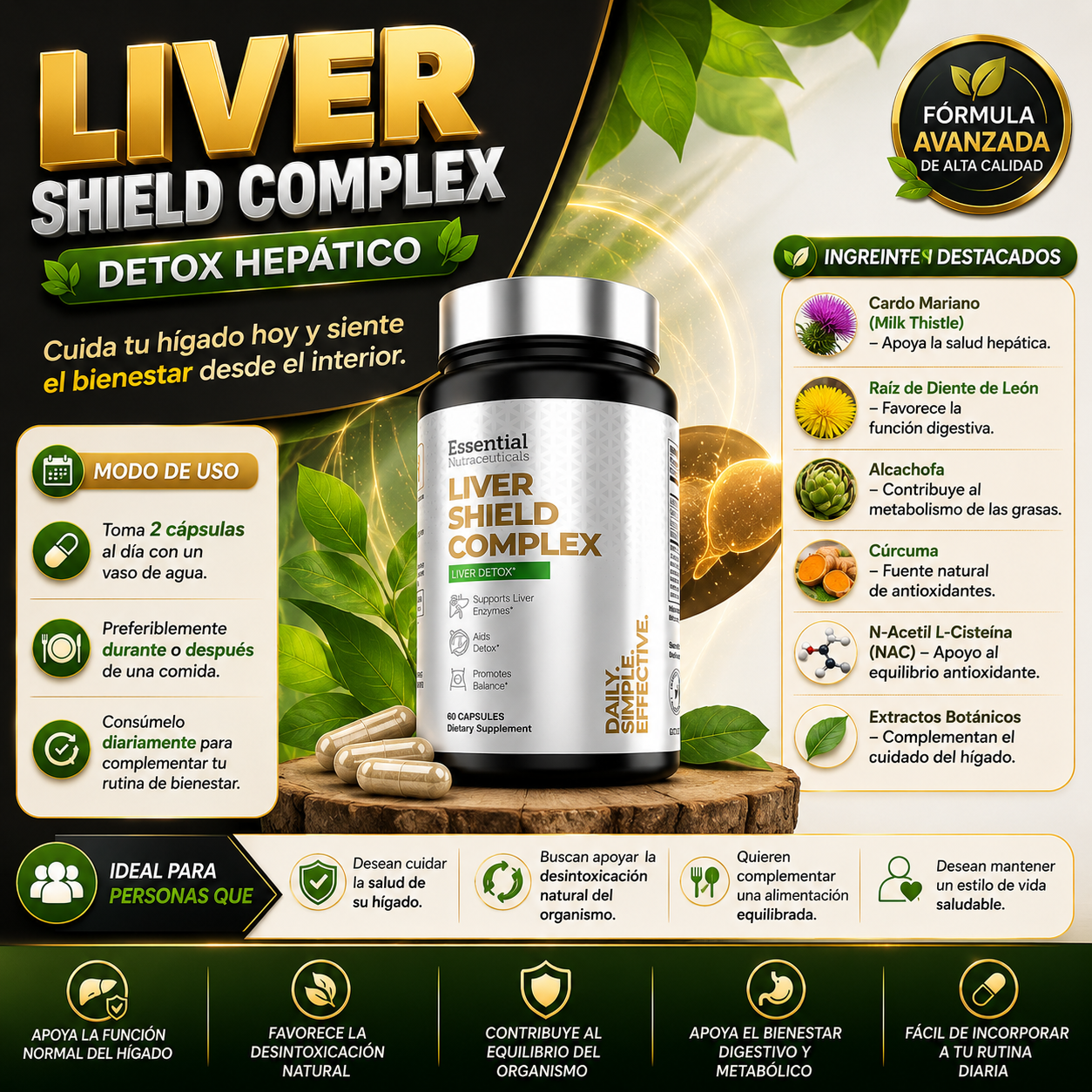 Liver Shield Complex - Detox Hepático